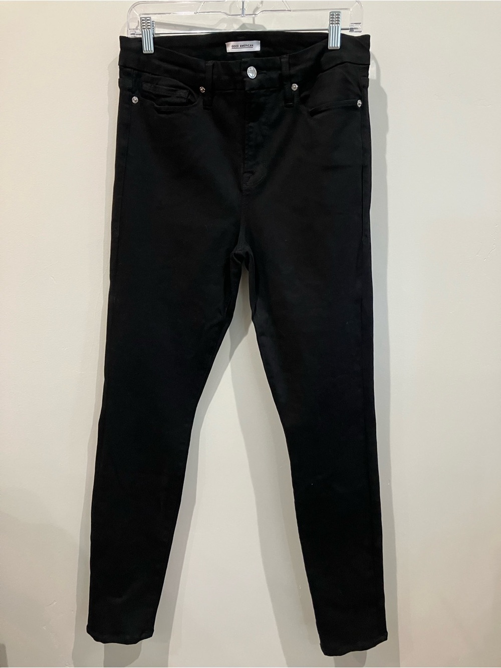 Good American Good Legs High Rise Waist Black Skinny Jeans for Women